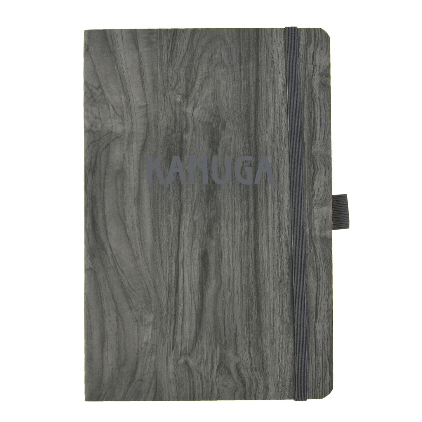 Soft Touch Wood Grain Journal, Grey