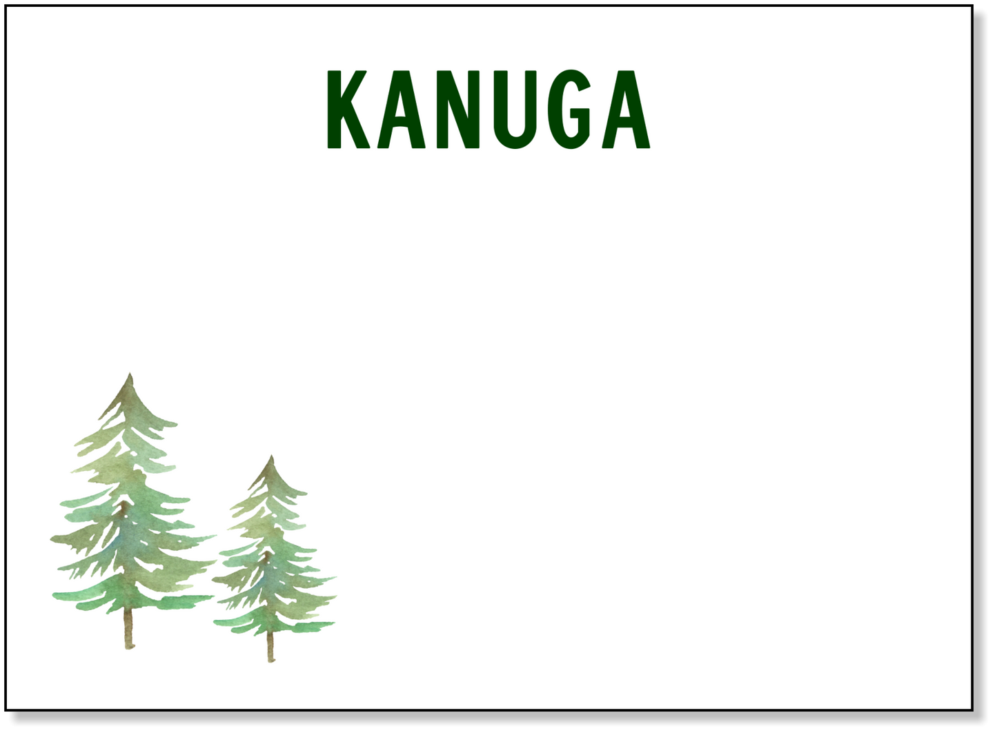 813 Flat note cards - trees