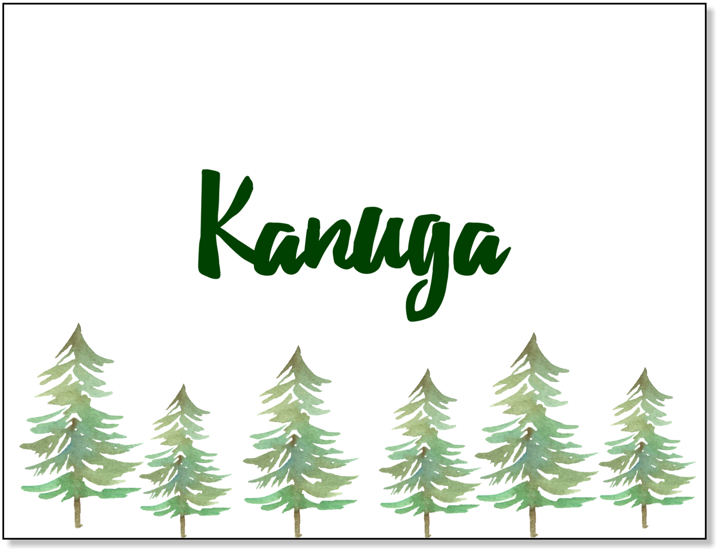 813 Folded note cards - trees