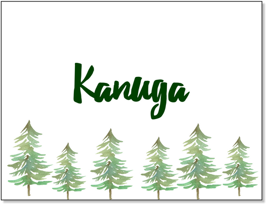 813 Folded note cards - trees