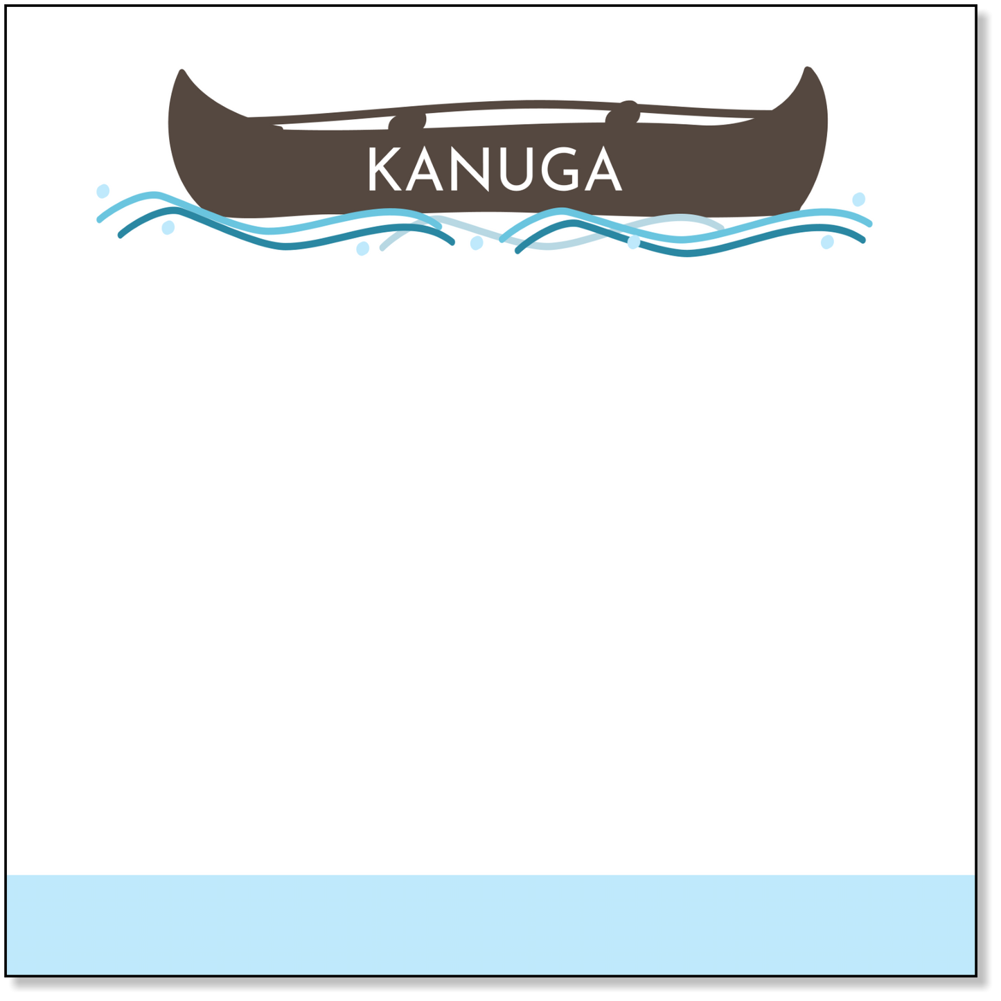 813 Notepads, square - canoe