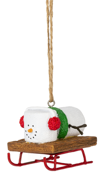 813 S'more Sled ornament, resin
