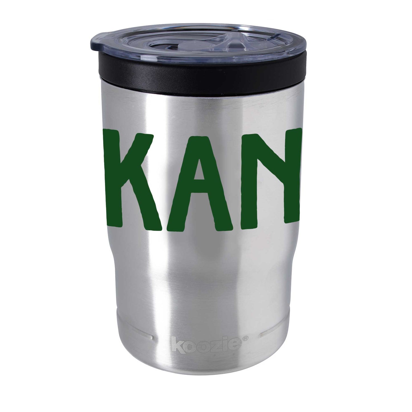 Koozie Triple Vacuum Tumbler, 12 oz, Stainless (Green ink with 'Kanuga' logo)