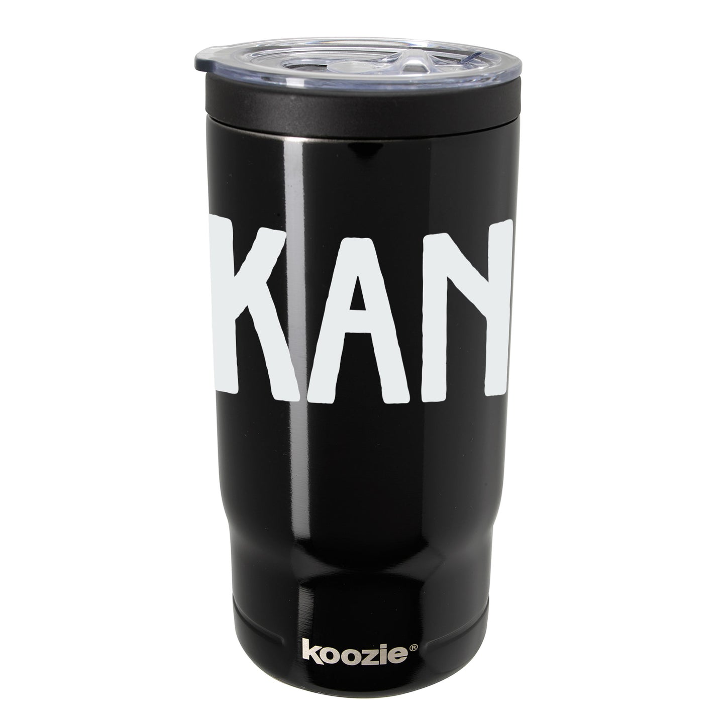 Koozie Triple Vacuum Tumbler, 16 oz, Black (Silver/white ink with 'Kanuga' logo)