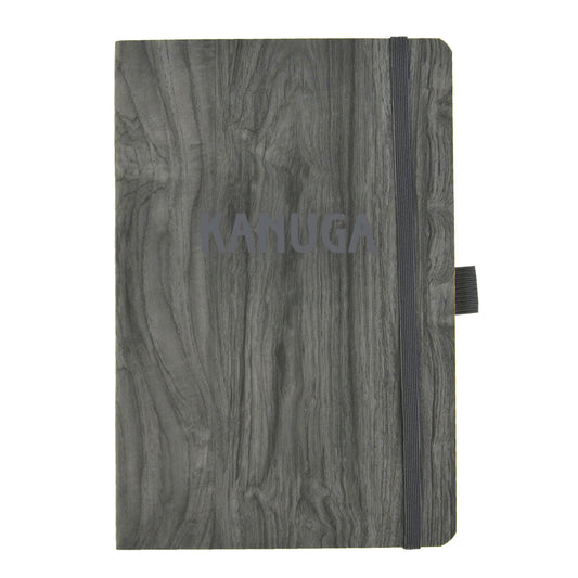 Soft Touch Wood Grain Journal, Grey