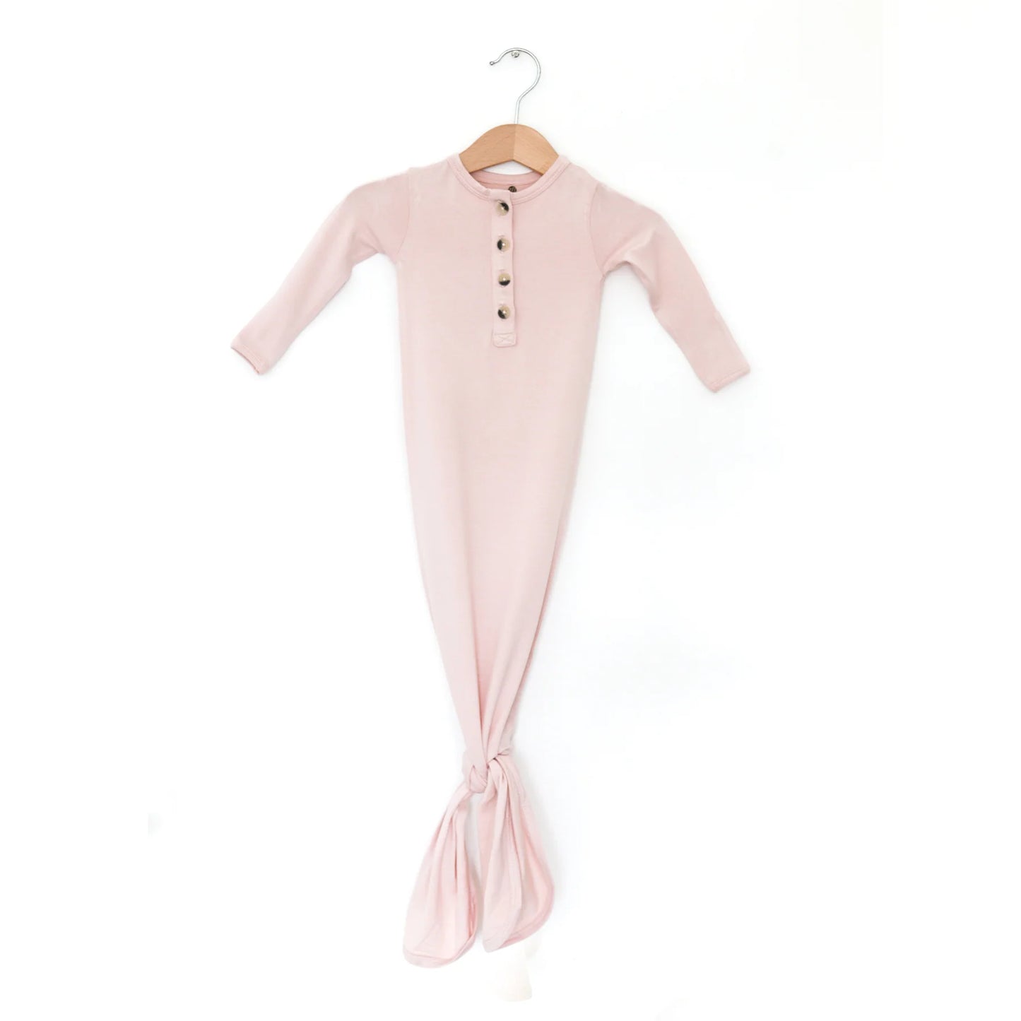 Bamboo Knotted Gown-Pink - 0-6mo