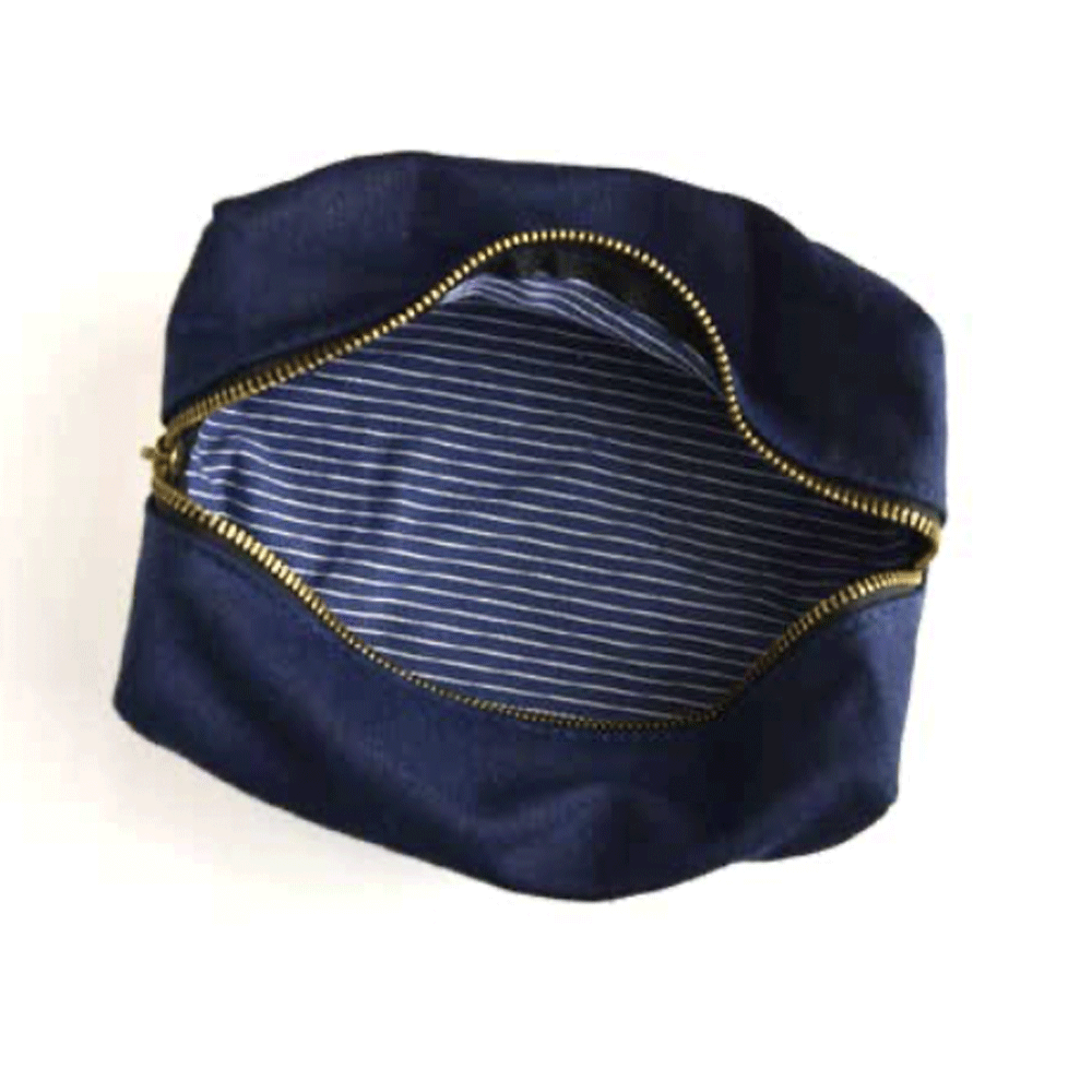 Hemp Cosmetic Bag - Denim