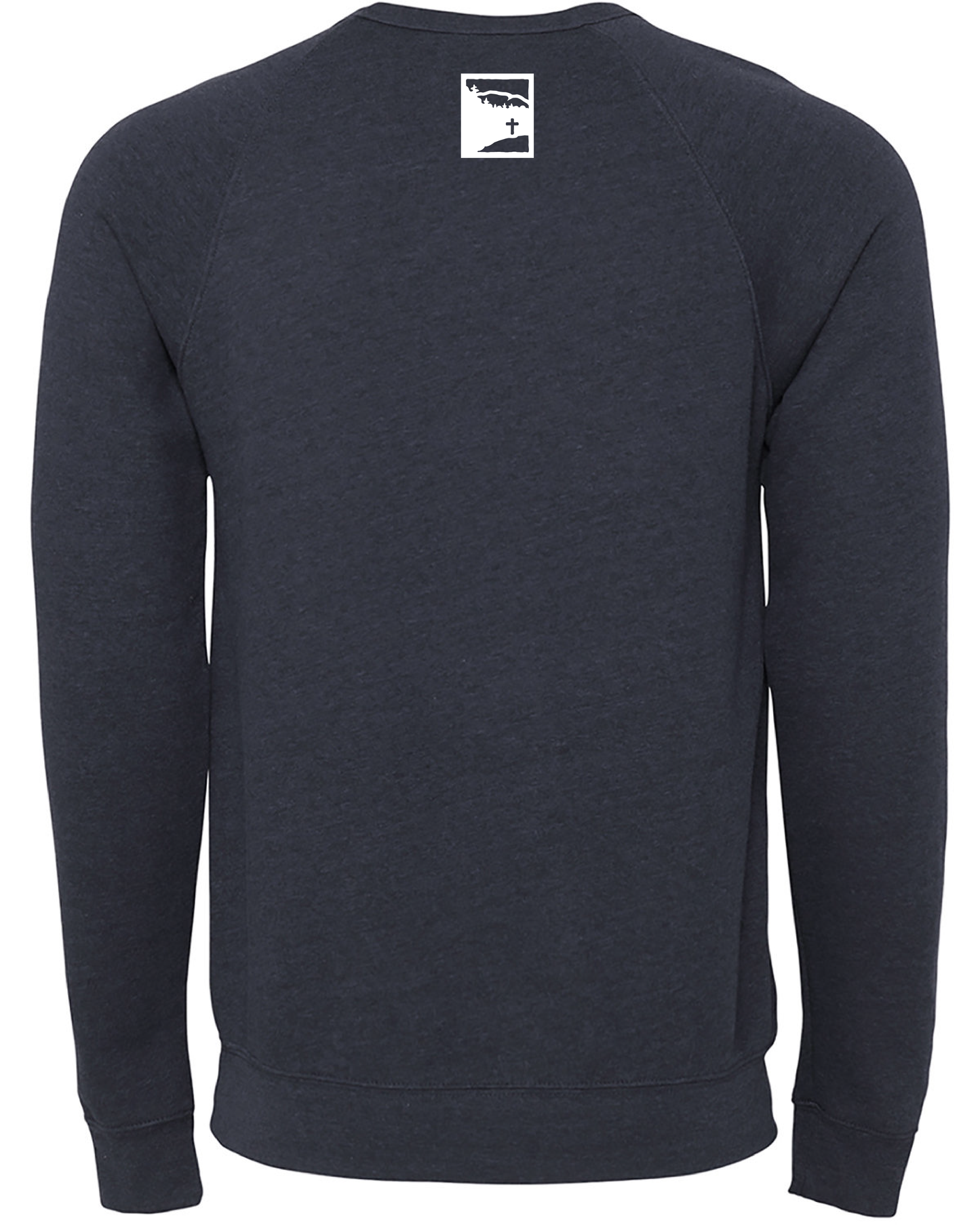 Sweat Shirt, Modern White Ink, Bella, Heather Navy, Adult M