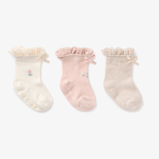 Socks - 3 pack Floral Ankle