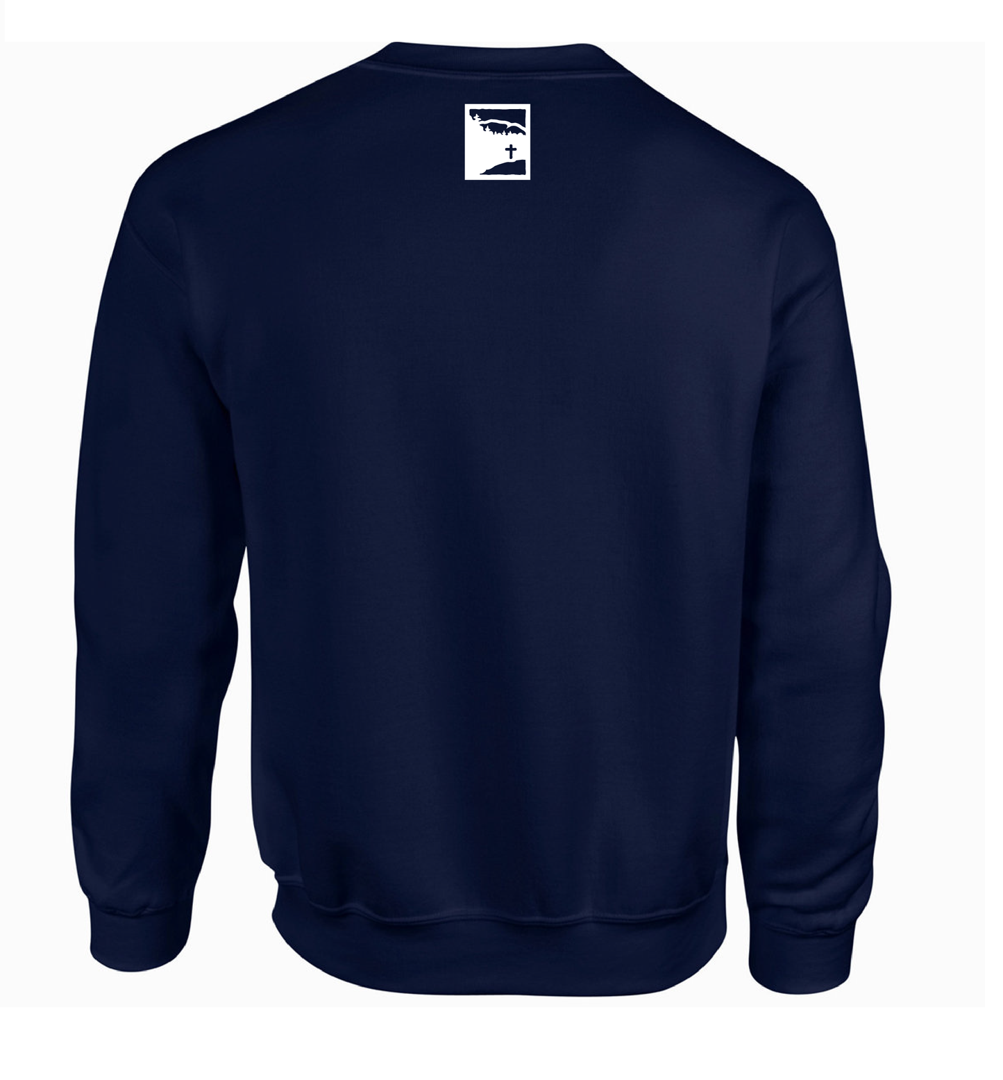 Sweat Shirt, Modern White Ink, Gildan, Navy, Adult L