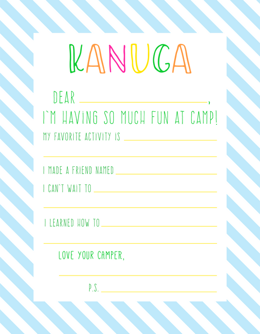 8x10 stationery sheets - Kanuga, striped