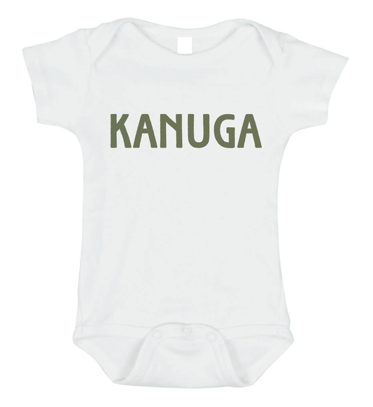 Short Sleeve, Onesie White T-Shirt, Green Kanuga, Rabbit Skin 24 Month