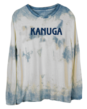 Everyday Cotton Youth Long Sleeve Tee, Indigo Tie Dye, YXLarge