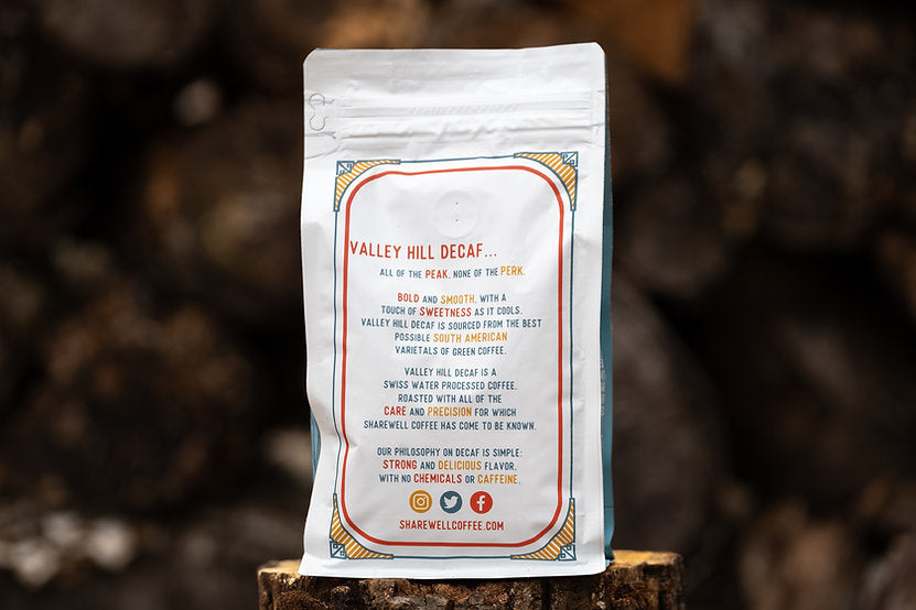 Coffee - Valley Hill Decaf, whole bean, 1 lb