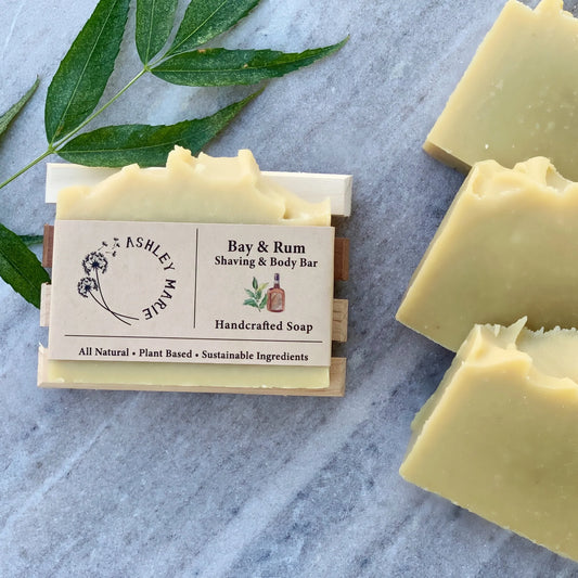 Handmade Soap Bay Rum Shaving Bar