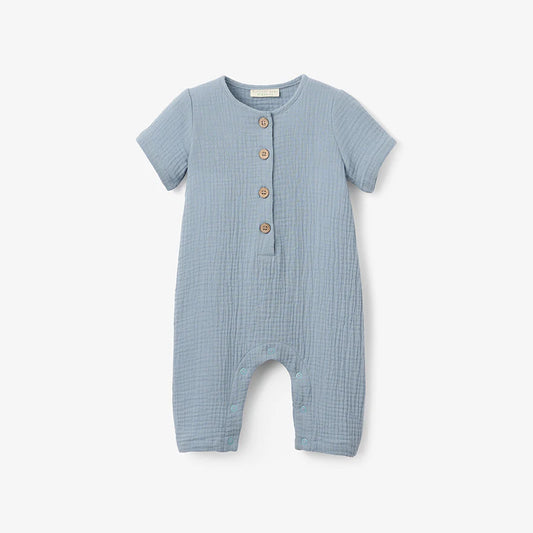 Muslin Jumpsuit Blue 3-6m