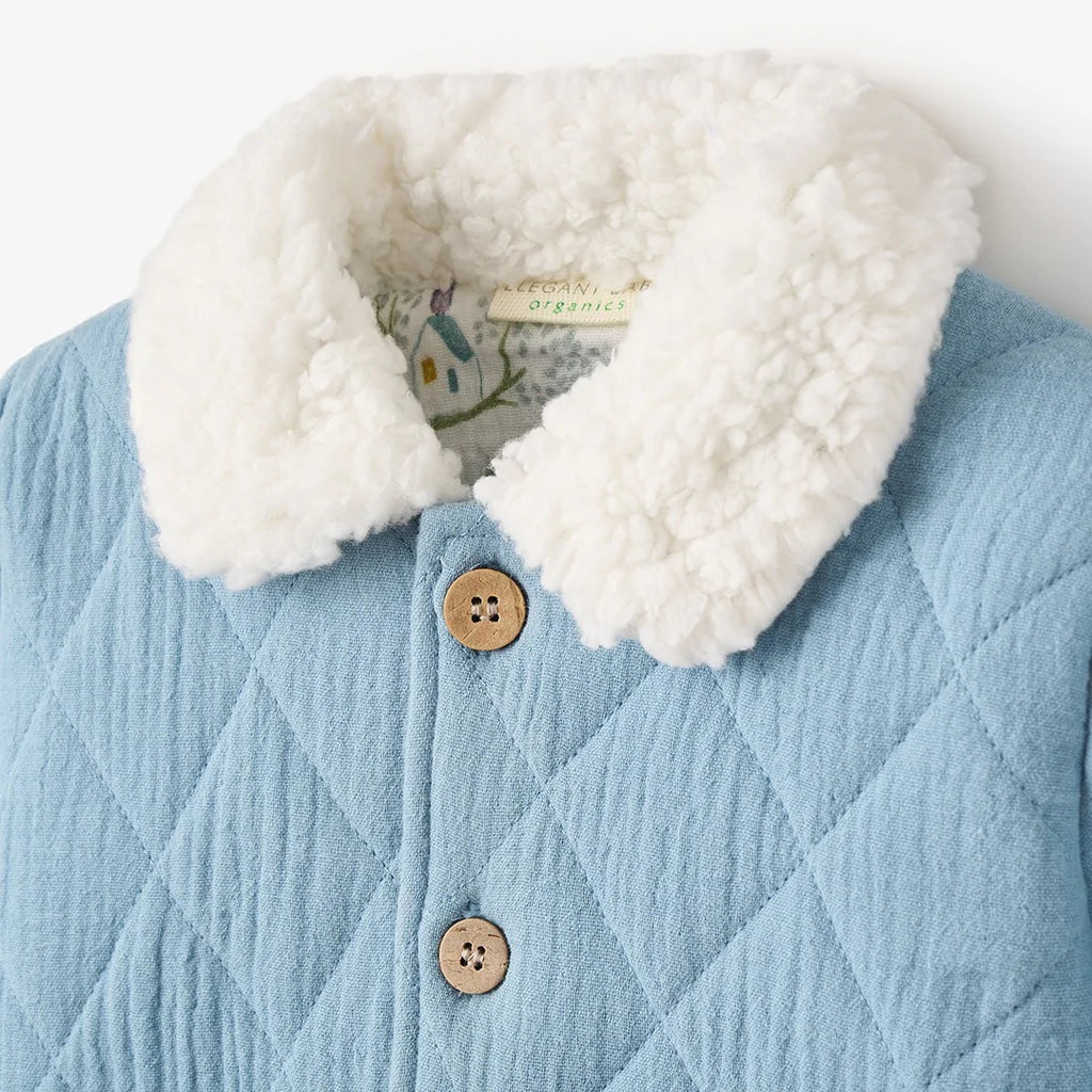 Treehouse Org. Muslin Quilted Jacket 6-9m