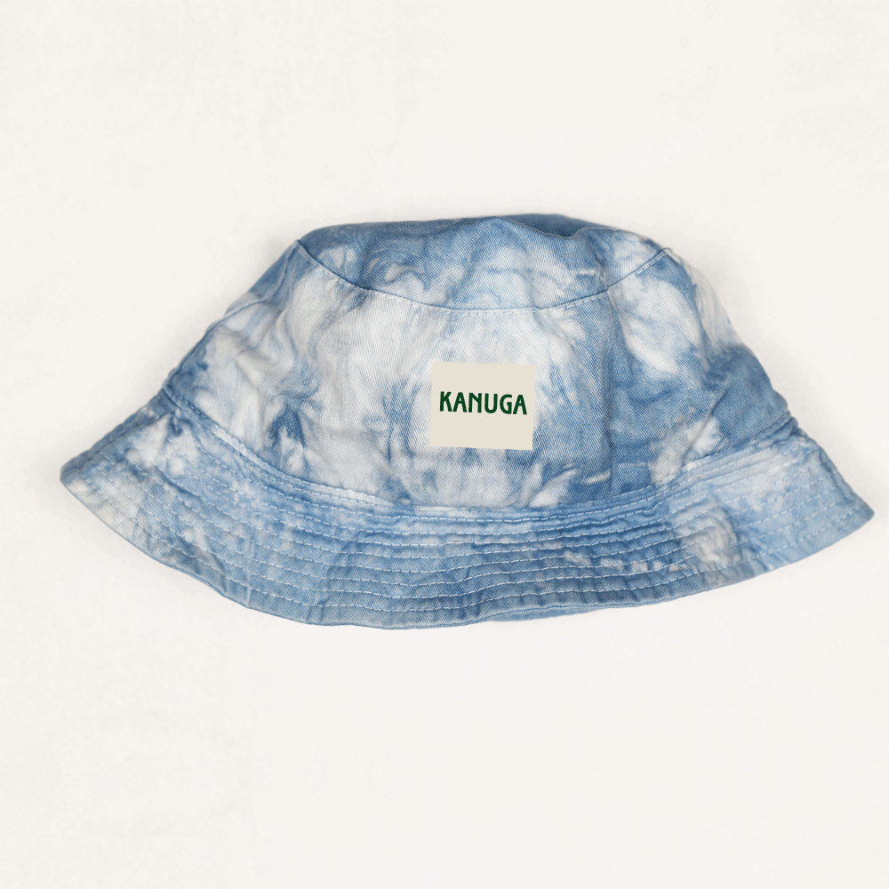 Cotton Bucket Hat, Adult - INDIGO TIE DYE