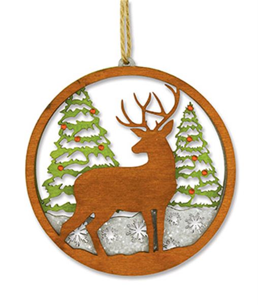 Laser Cut Wood Ornament Deer