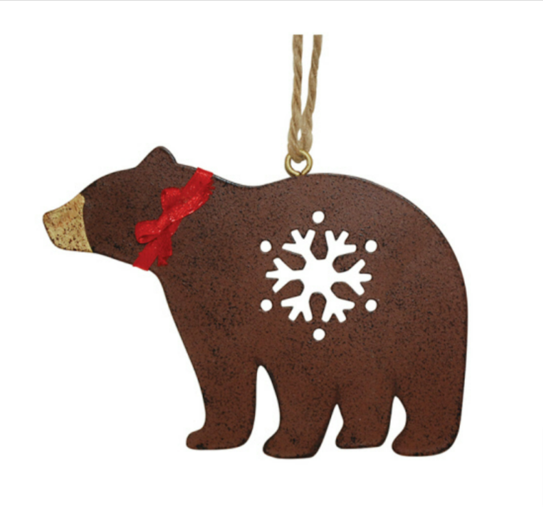 Diecut Metal Ornament Bear