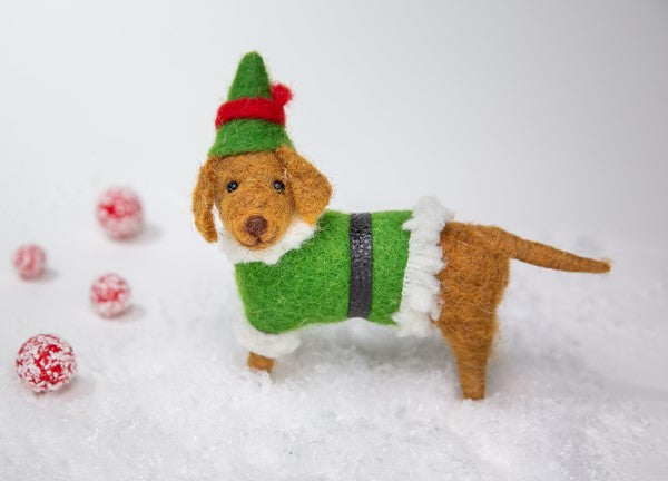 4" Felt Elf Dogs