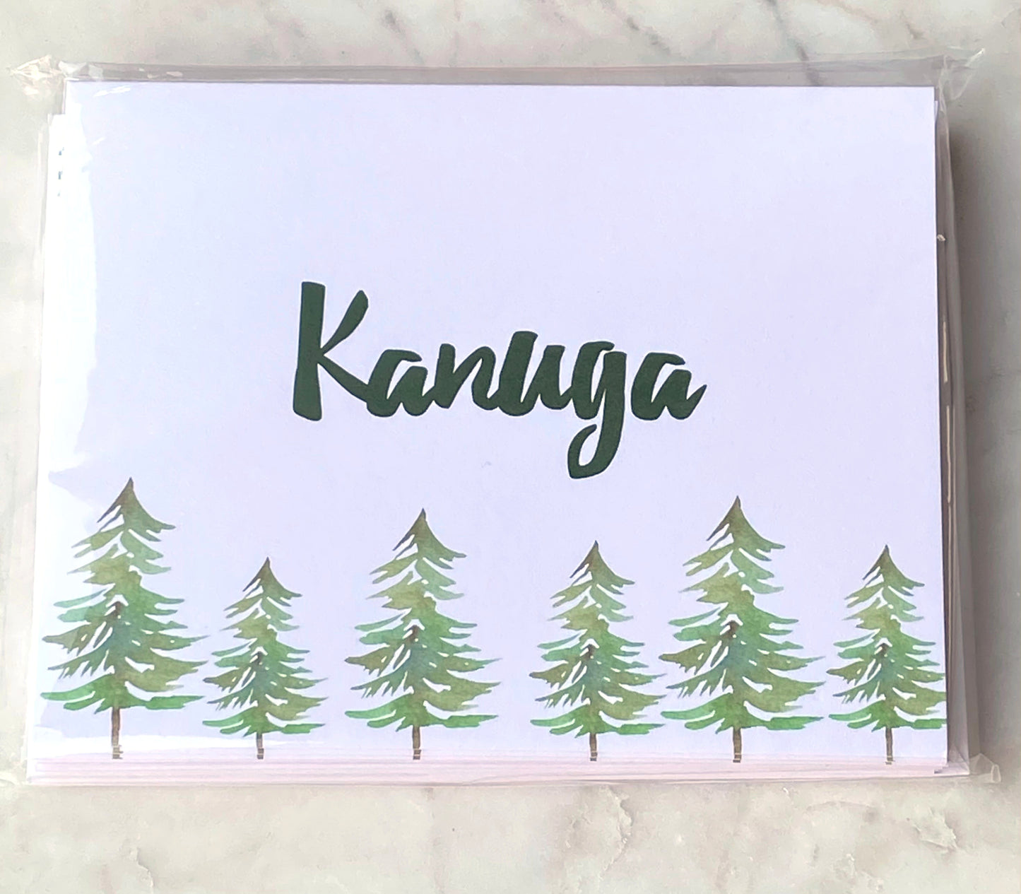 Folded note cards - trees