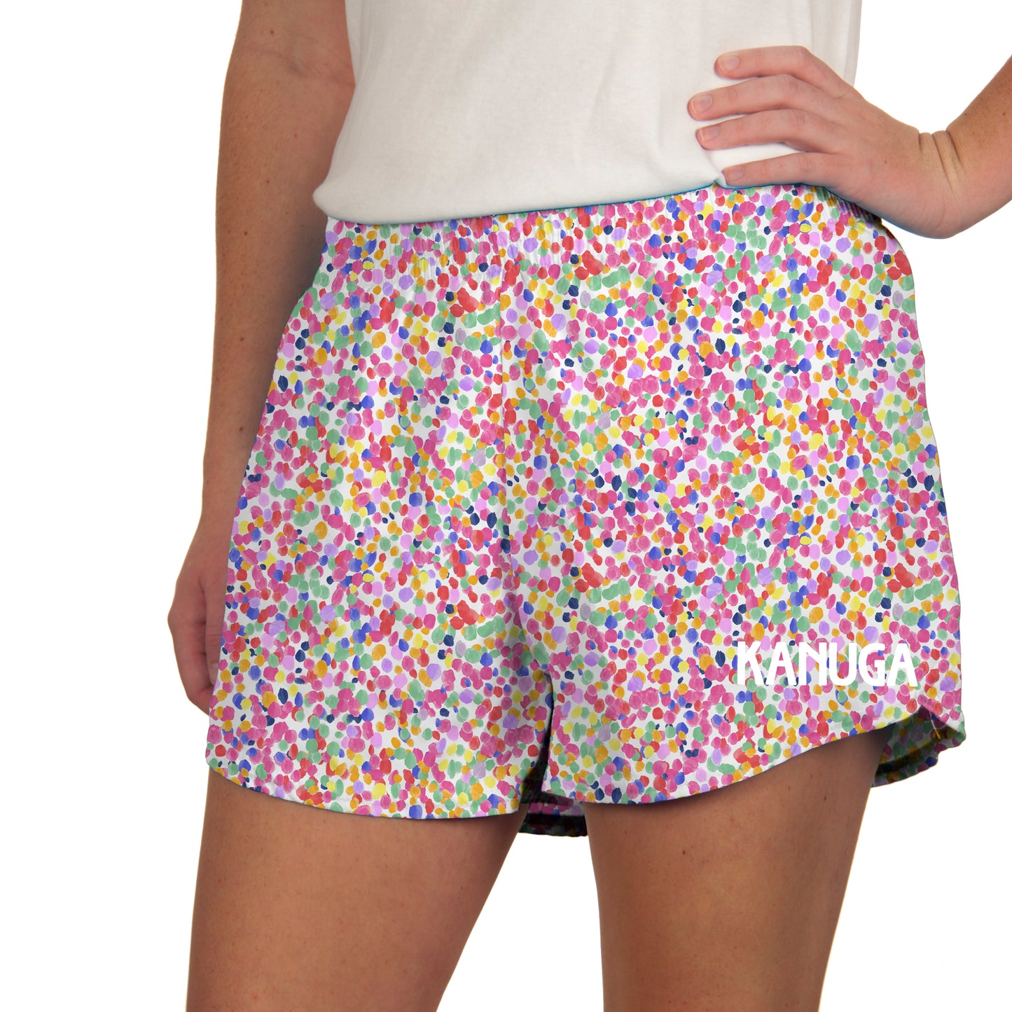 Steph Shorts, Dot Me Crazy + Logo, Adult L