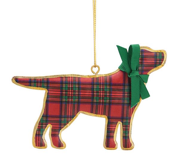 Pillowed Metal Ornament Dog