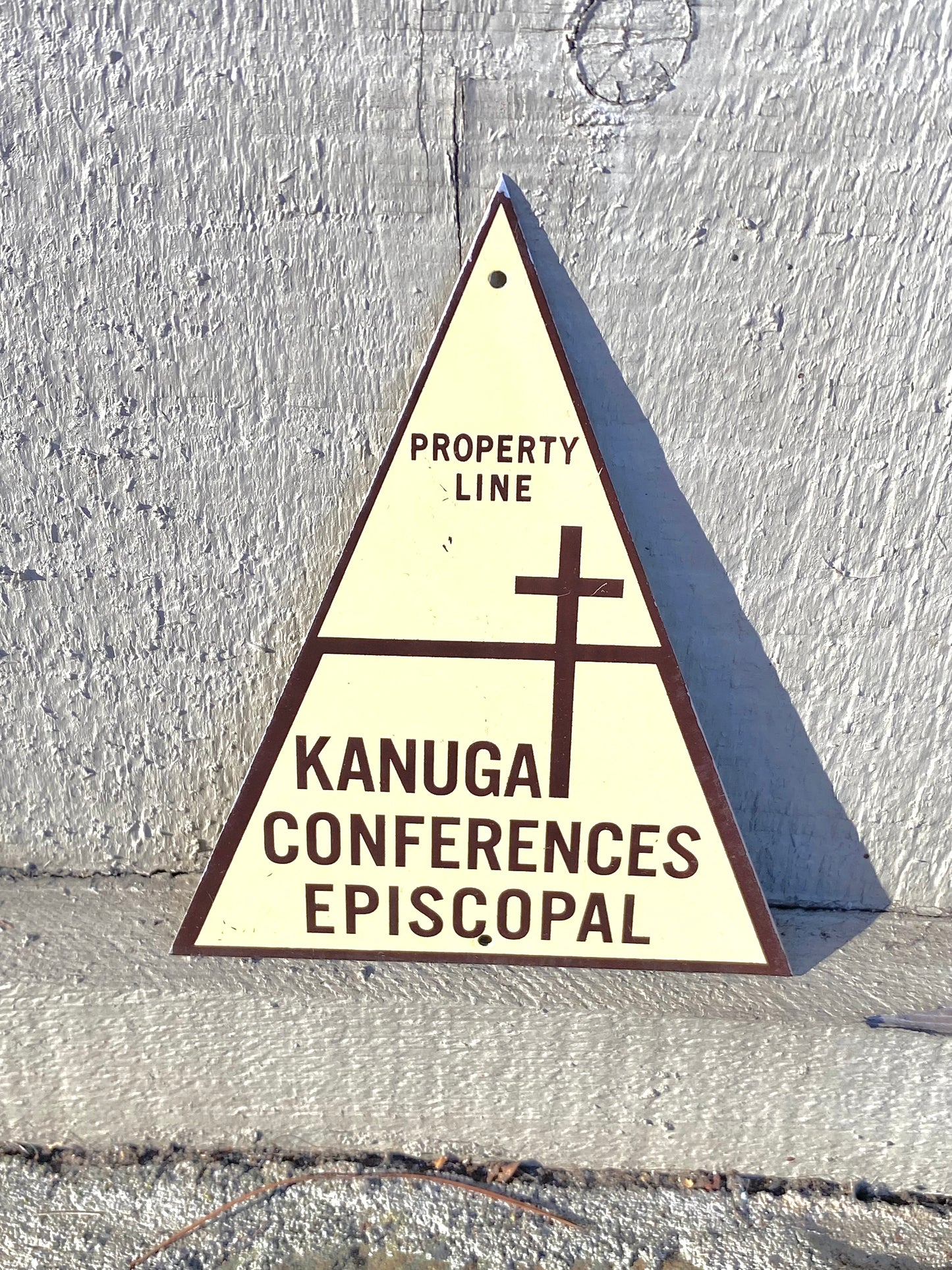 Kanuga Metal Property Line Marker. triangle