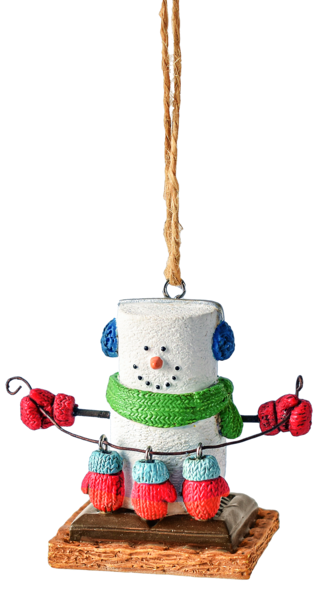 S'more with Mittens ornament, resin