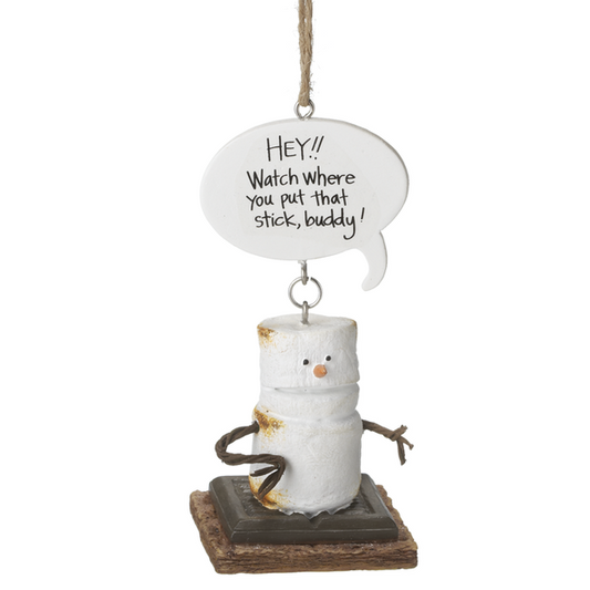 S'more Watch That Stick ornament, resin