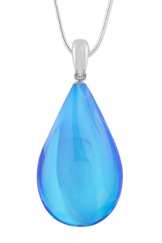 Drop Pendant, Polished Blue, Large