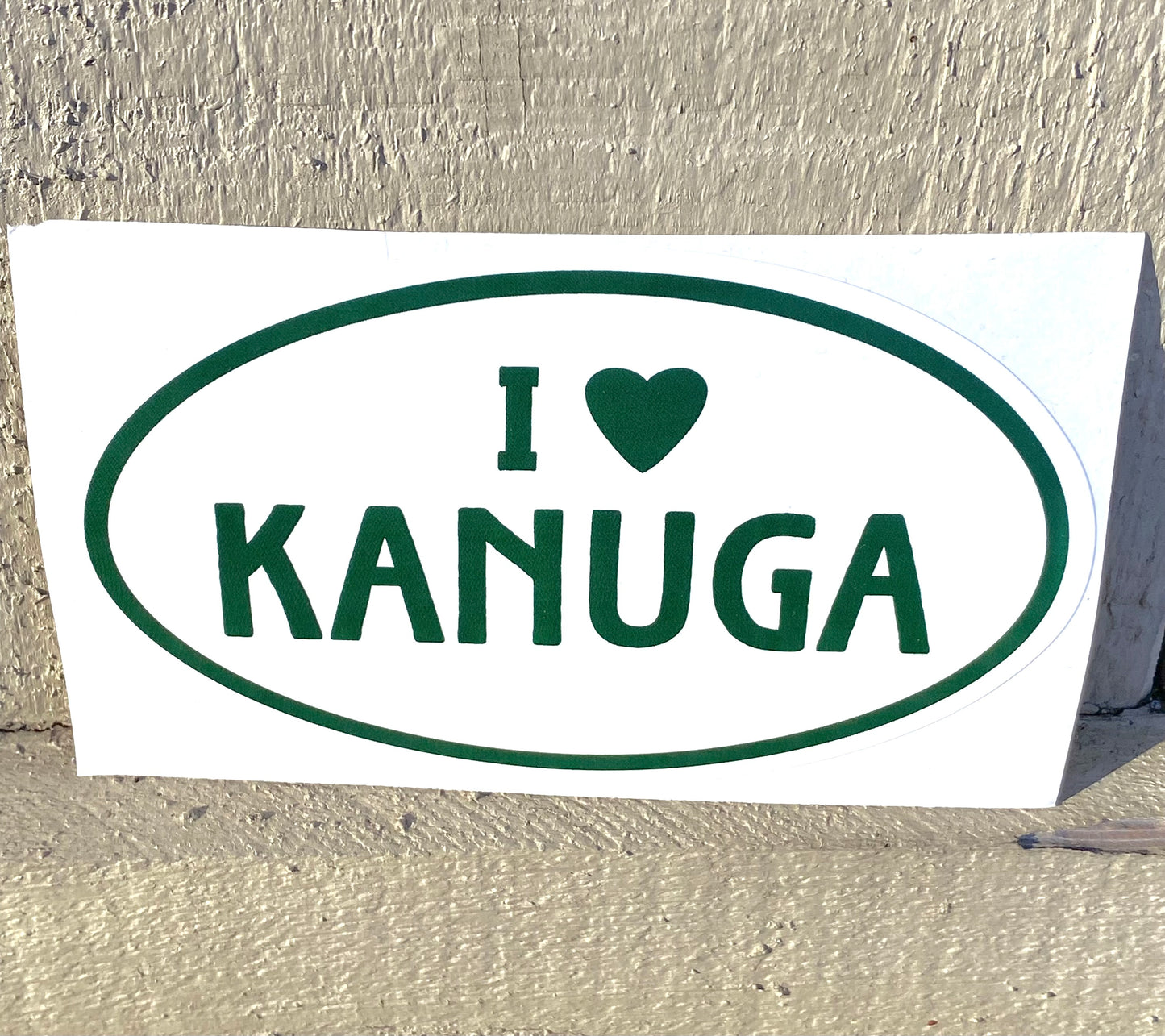 Decal, 3" x 5" Oval, I love Kanuga