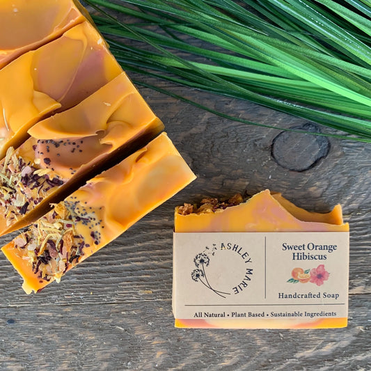 Handmade Soap Sweet Orange Hibiscus