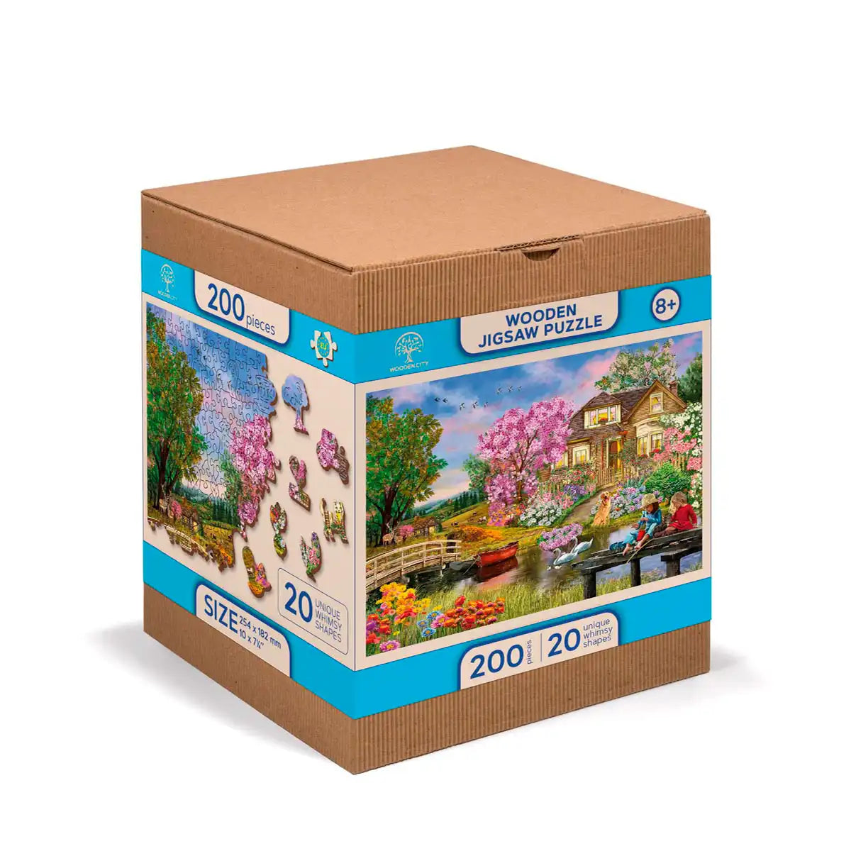 Wooden City Puzzle Springtime Cottage M