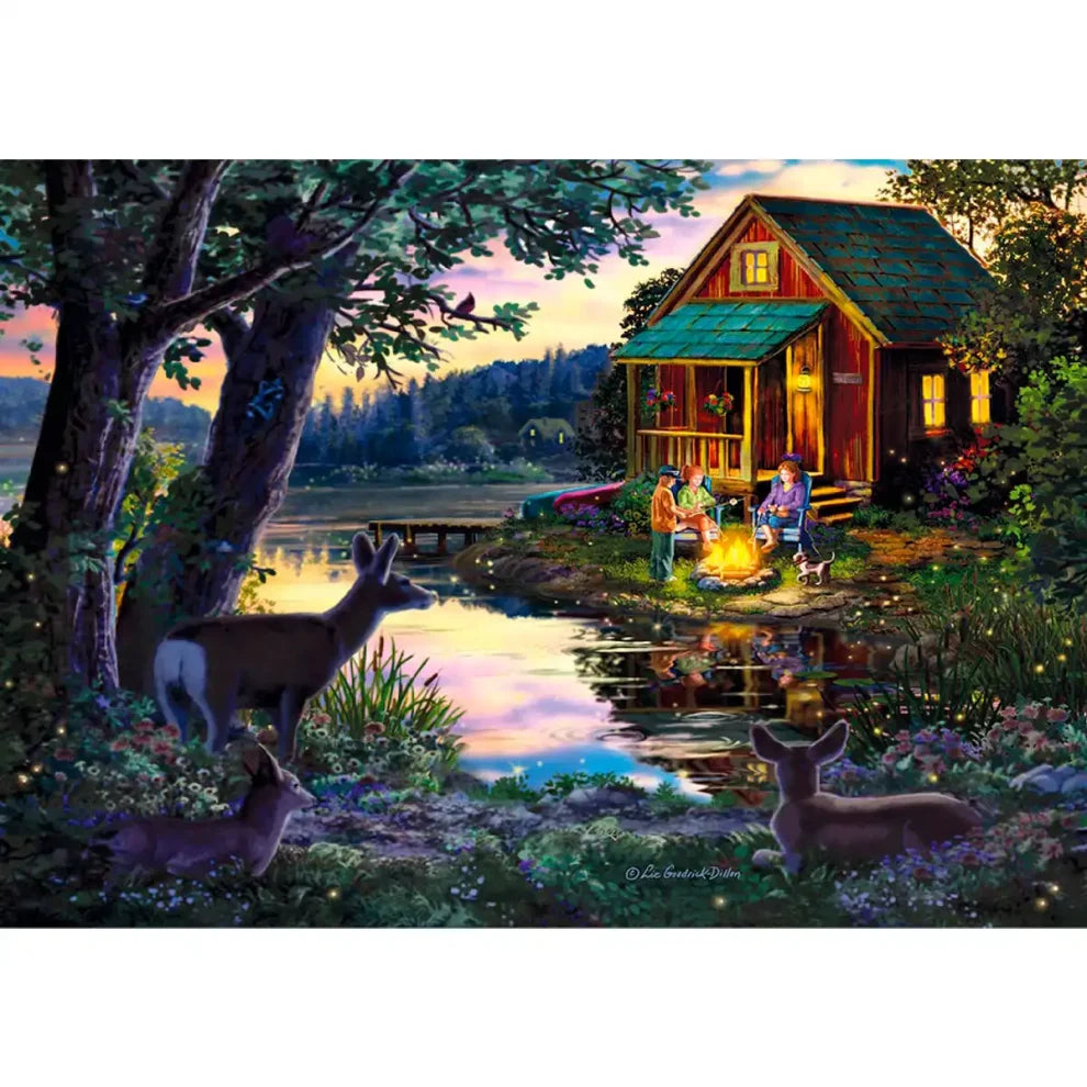 Wooden City Puzzle Evening At the Lakehouse L